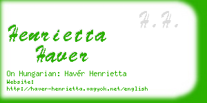henrietta haver business card