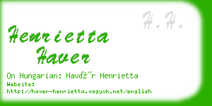 henrietta haver business card